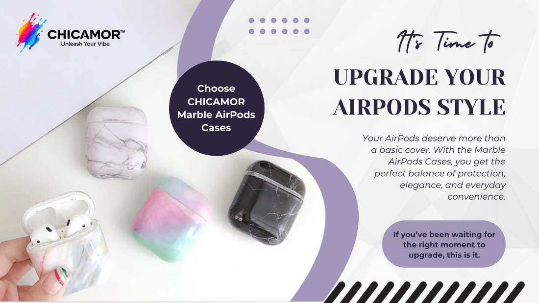 CHICAMOR Marble AirPods Cases