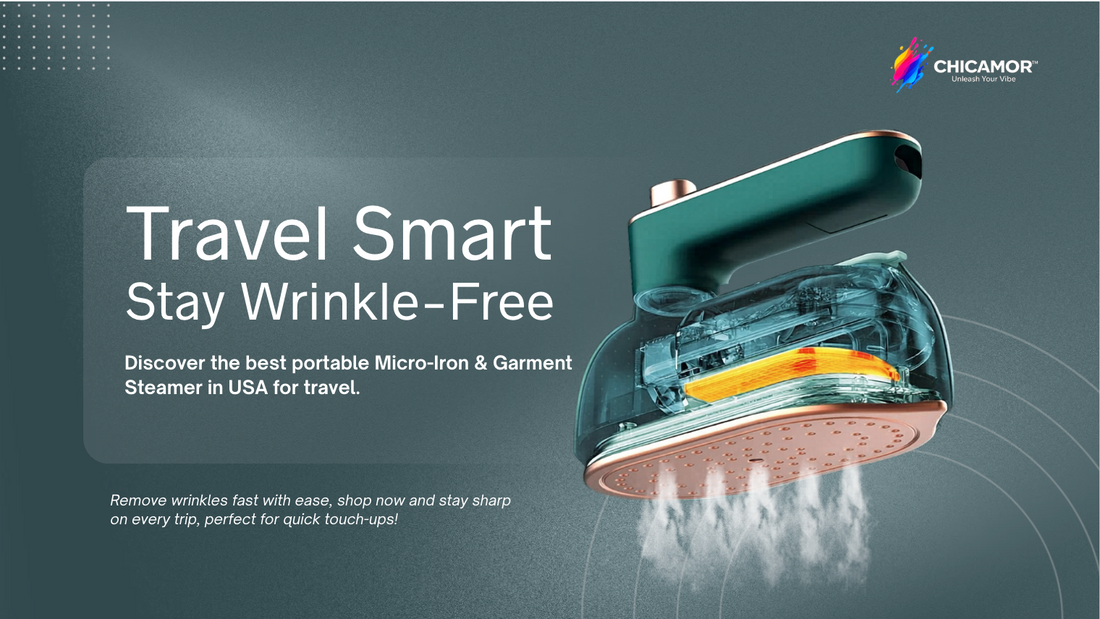CHICAMOR portable travel iron and steamer