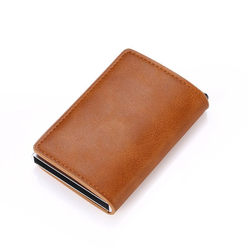 CHICAMOR RFID pop-up card wallet in tan
