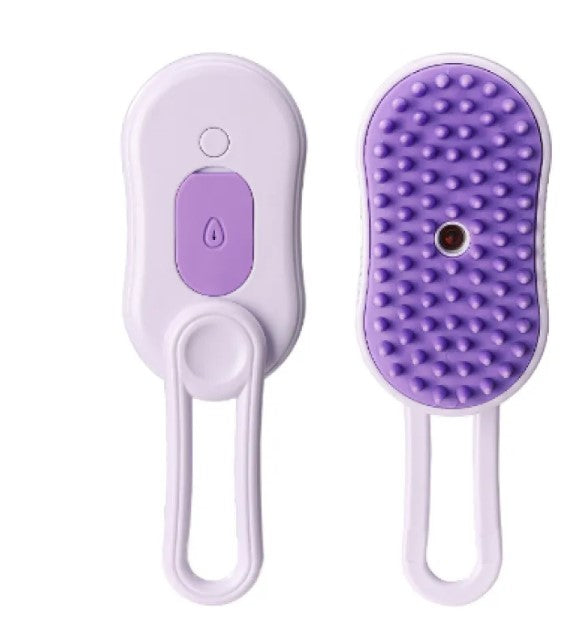 2-in-1 Pet Steam Brush & Deshedding Tool