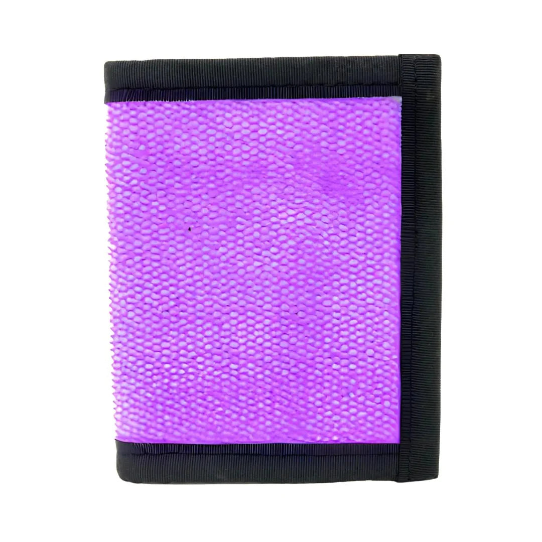Captain Wallet in purple fire hose with black binding
