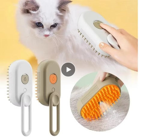 2-in-1 Pet Steam Brush & Deshedding Tool
