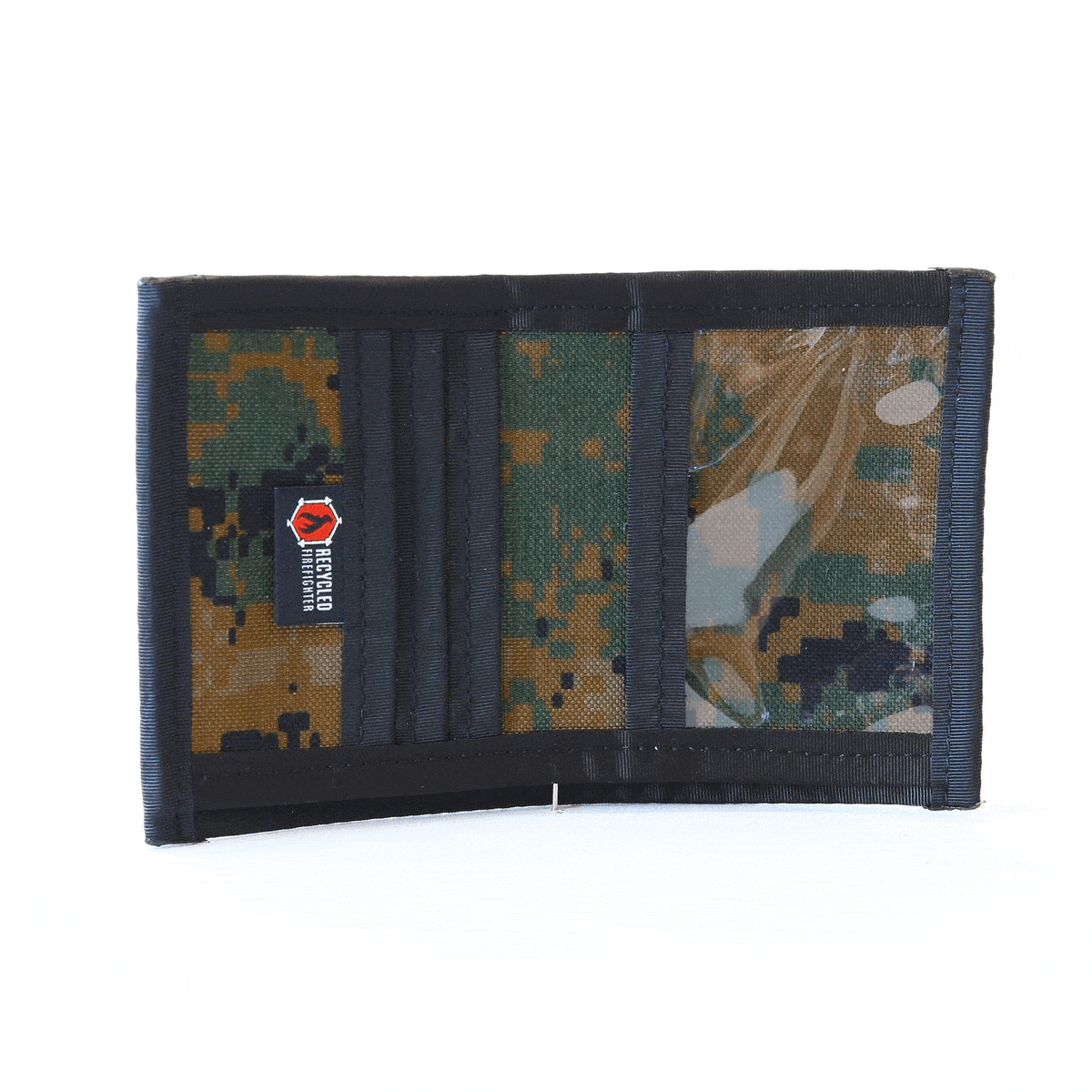 Black Captain Wallet at an angle on a white background
